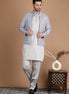 Grey Silk Nehru Jacket Set
