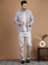 Grey Silk Indo-Western Suit