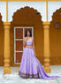 Purple Banarsi Silk Lehenga