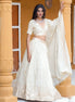 White Embroidered Silk Lehenga