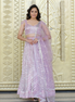 Light Lavender Sparkle Embroidered Net Lehenga