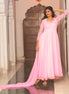 Pink Hand Embroidery Georgette Anarkali