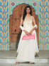 Cream Dual-Tone Hand Embroidered Banarasi Silk Palazzo Suit