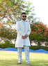 Sky Blue Multicolor Floral Embroidered Sherwani