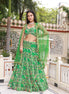 Kelly Green Embroidered Silk Lehenga