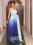 Blue Gradient Hand Embroidery Georgette Anarkali